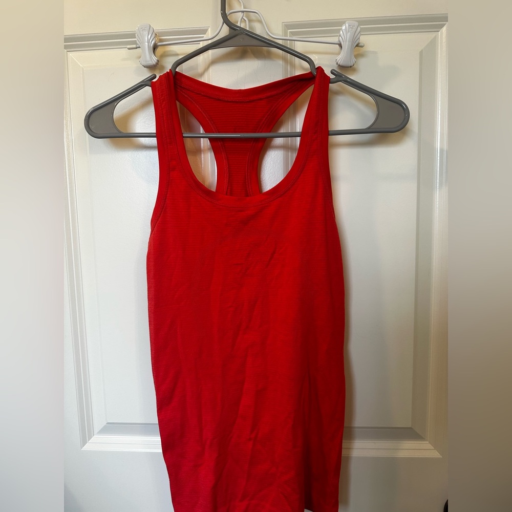 Lululemon swiftly tech racerback tank top pink punch size 0